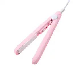 Kitcheniva - Mini Portable Hair Iron Straightener Curler Ceramic - Pink