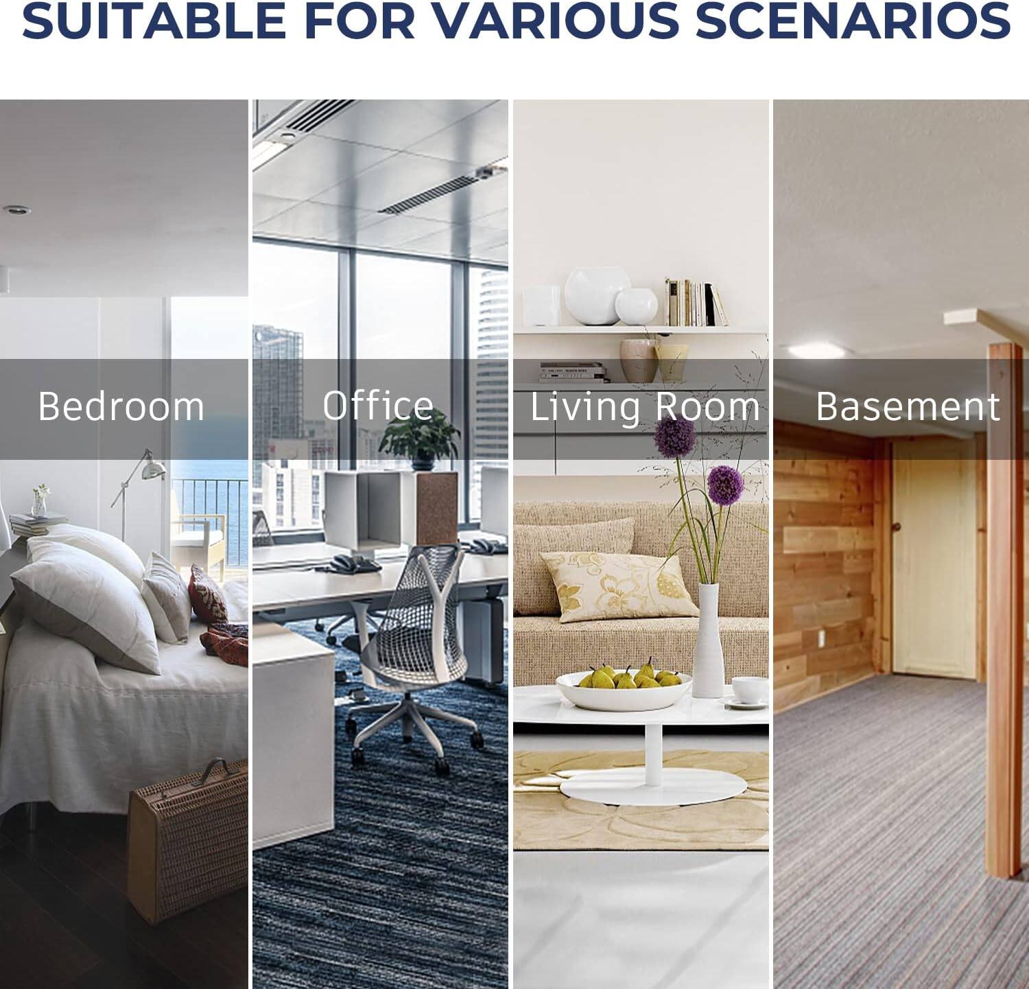 SUITABLE FOR VARIOUS SCENARIOS

- Bedroom
- Office
- Living Room
- Basement