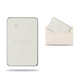 Satechi - FindAll Wallet Card with Find My, Wallet Tracker Card, Wireless Charging, Works with iPhone, iPad, Mac - Sand