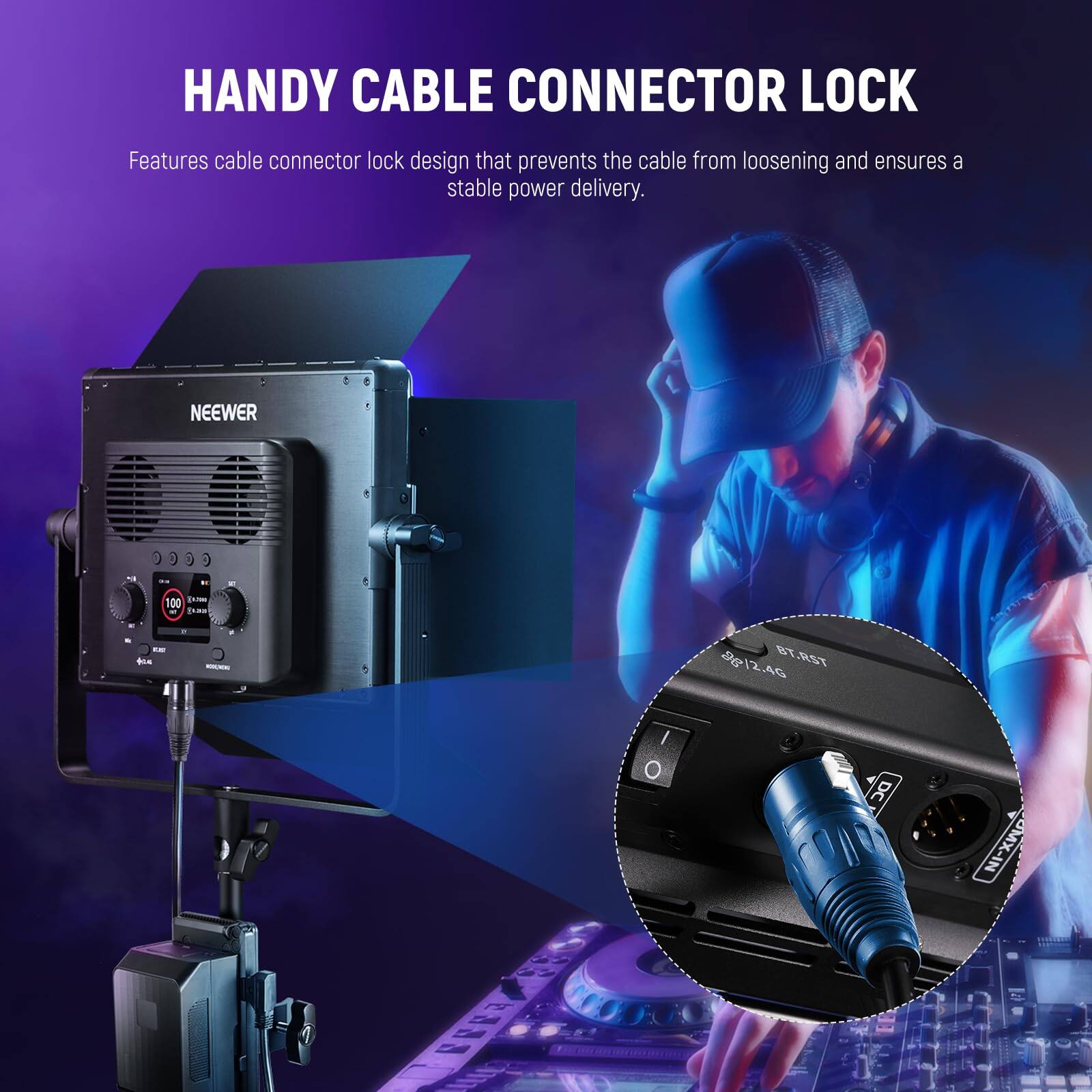 HANDY CABLE CONNECTOR LOCK

Features cable connector lock design that prevents the cable from loosening and ensures a stable power delivery.