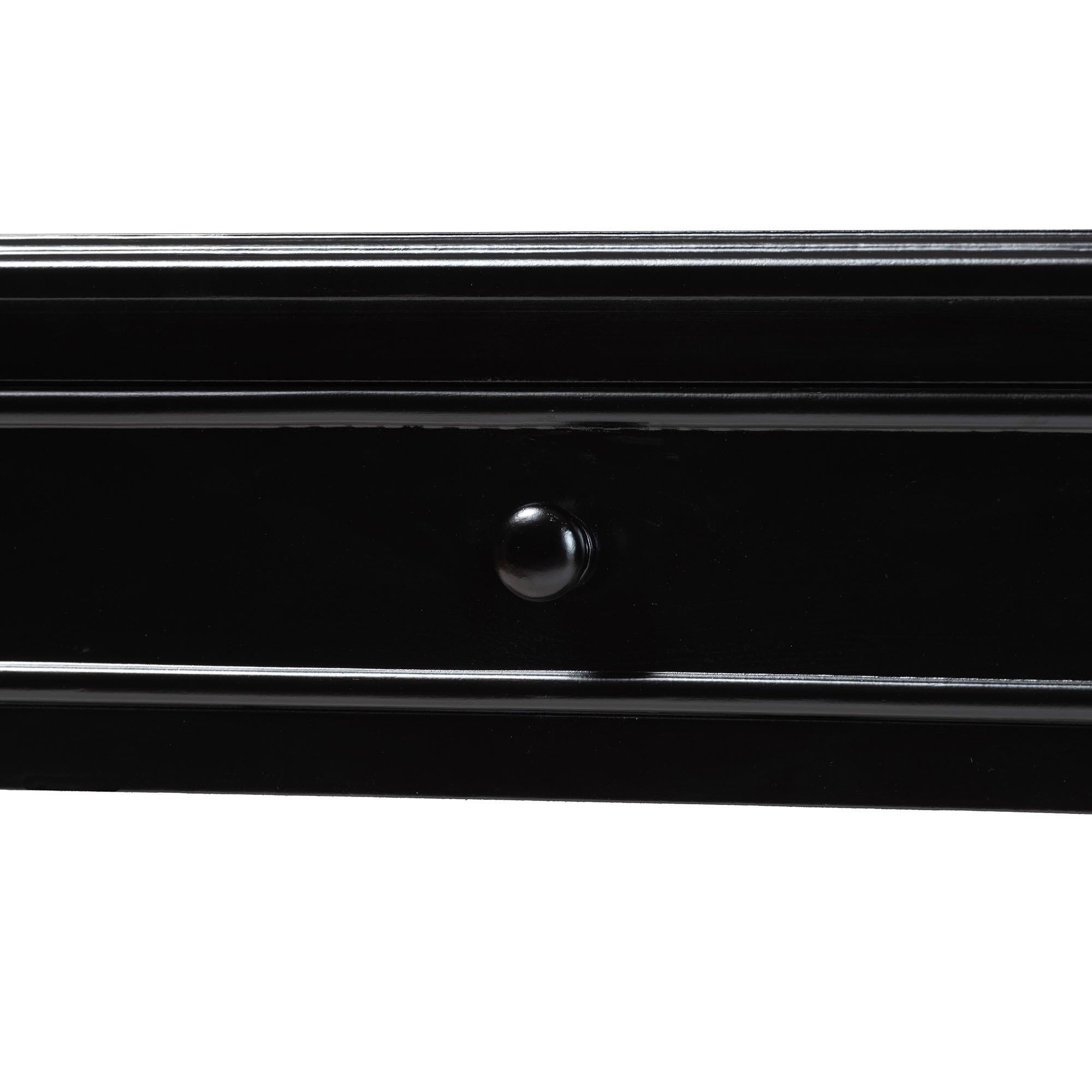 Alt View 2. Baxton Studio - Malinda Classic Wood 2-Drawer Console Table with Spindle Legs - Black.