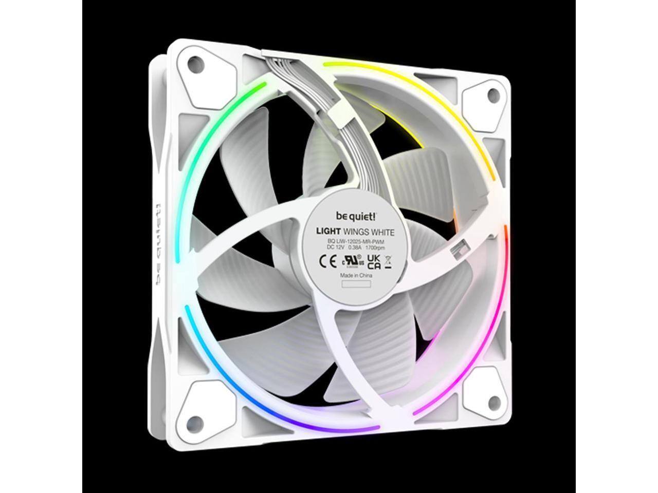 be quiet!  
LIGHT WINGS WHITE  
BQ LWV-12025-MR-PWM  
DC 12V 0.38A 1700rpm  
CE LR UK  
Made in China