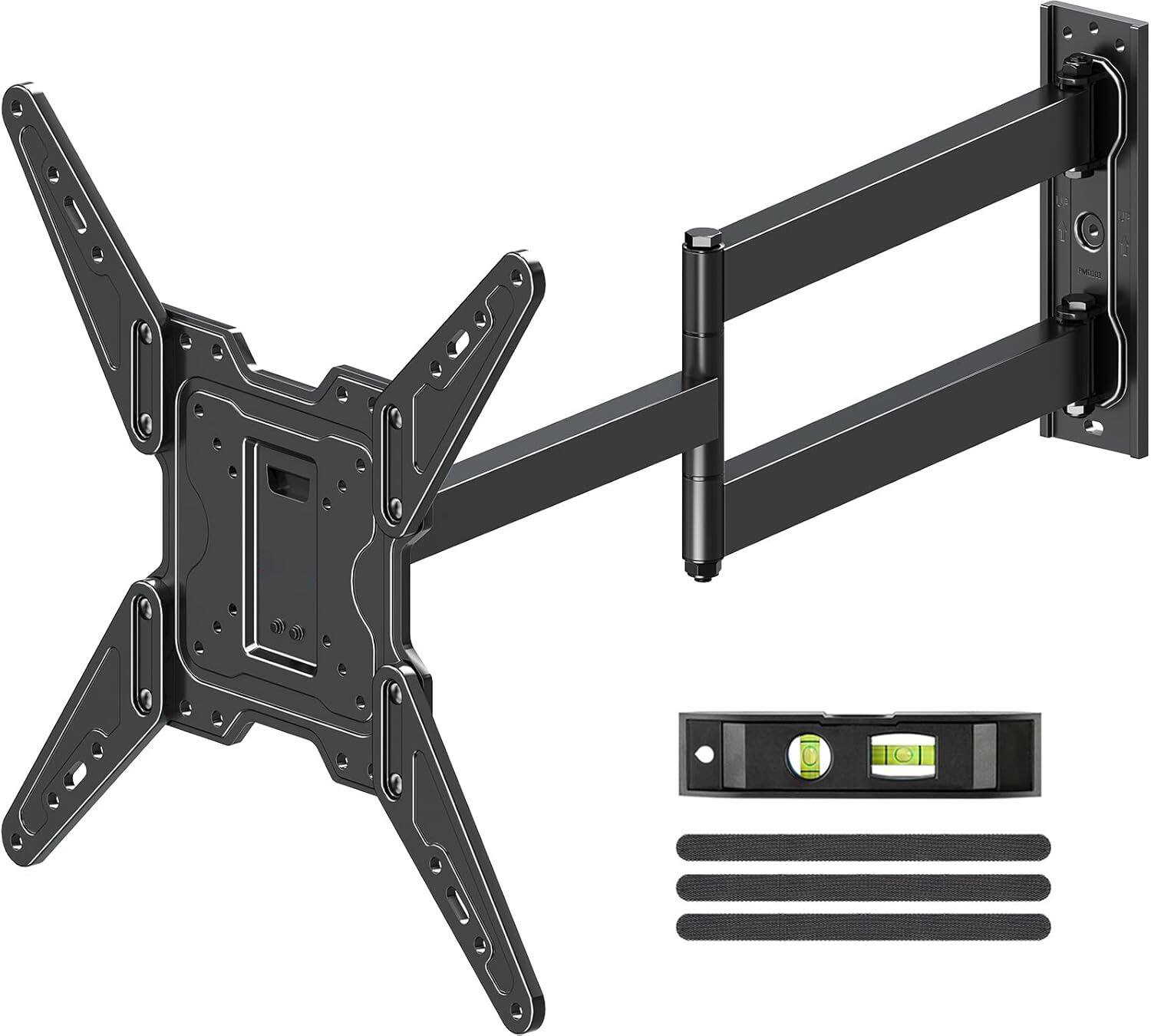 Front. FINEAK - 31.3 Inch Long Arm TV Mount for Most 32-65 Inch TVs, Swivel and Tilt TV Wall Mount - Black.
