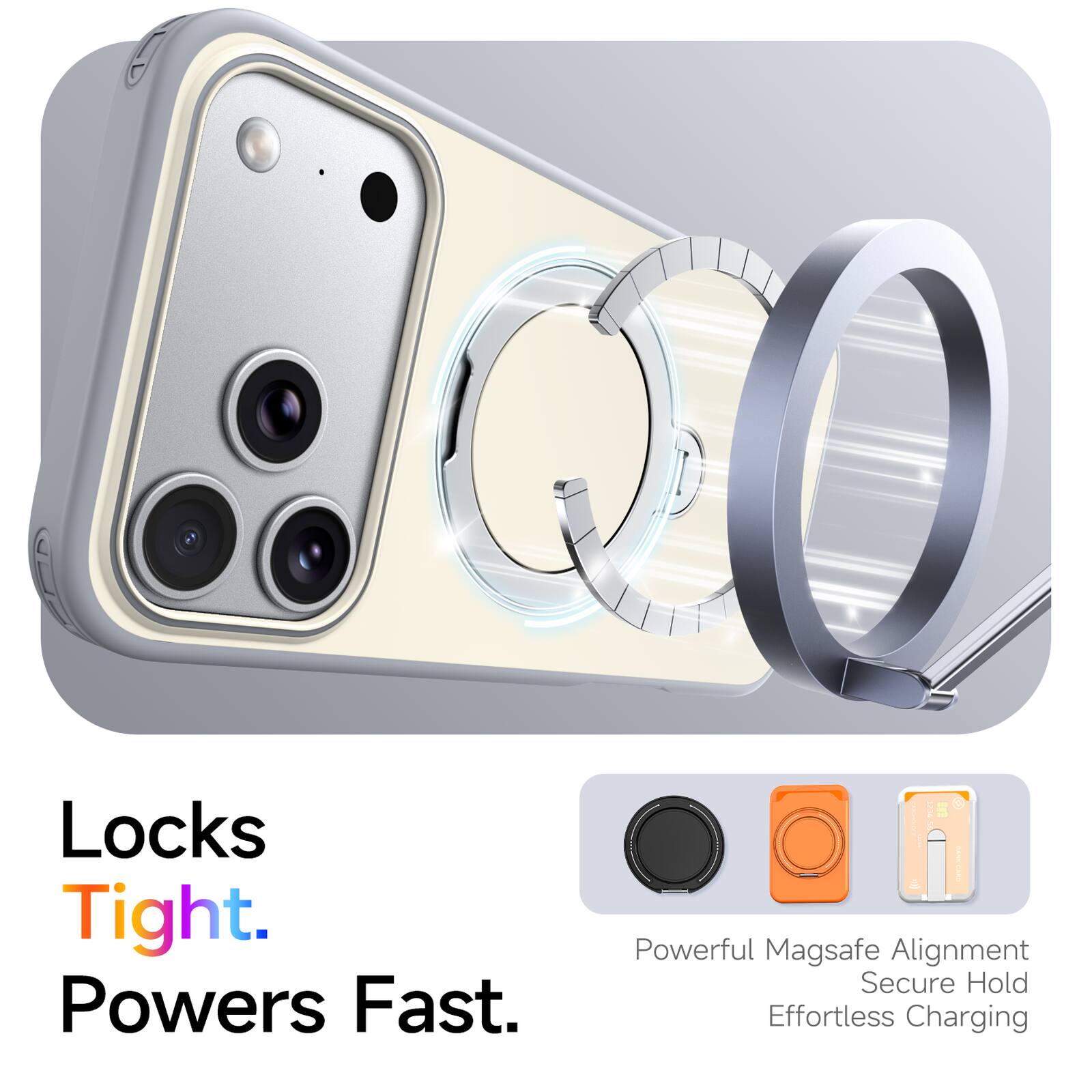 Locks Tight. Powers Fast.  
Powerful MagSafe Alignment  
Secure Hold  
Effortless Charging