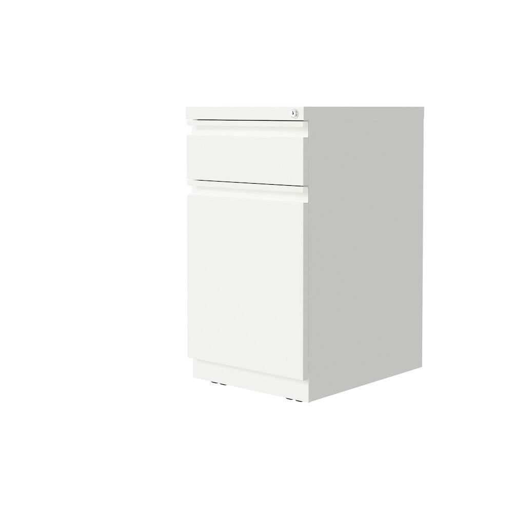Alt View 1. Hirsh - Hirsh 20" Deep Mobile File Cabinet 2 Drawer with XL Backpack Drawer, White - White.