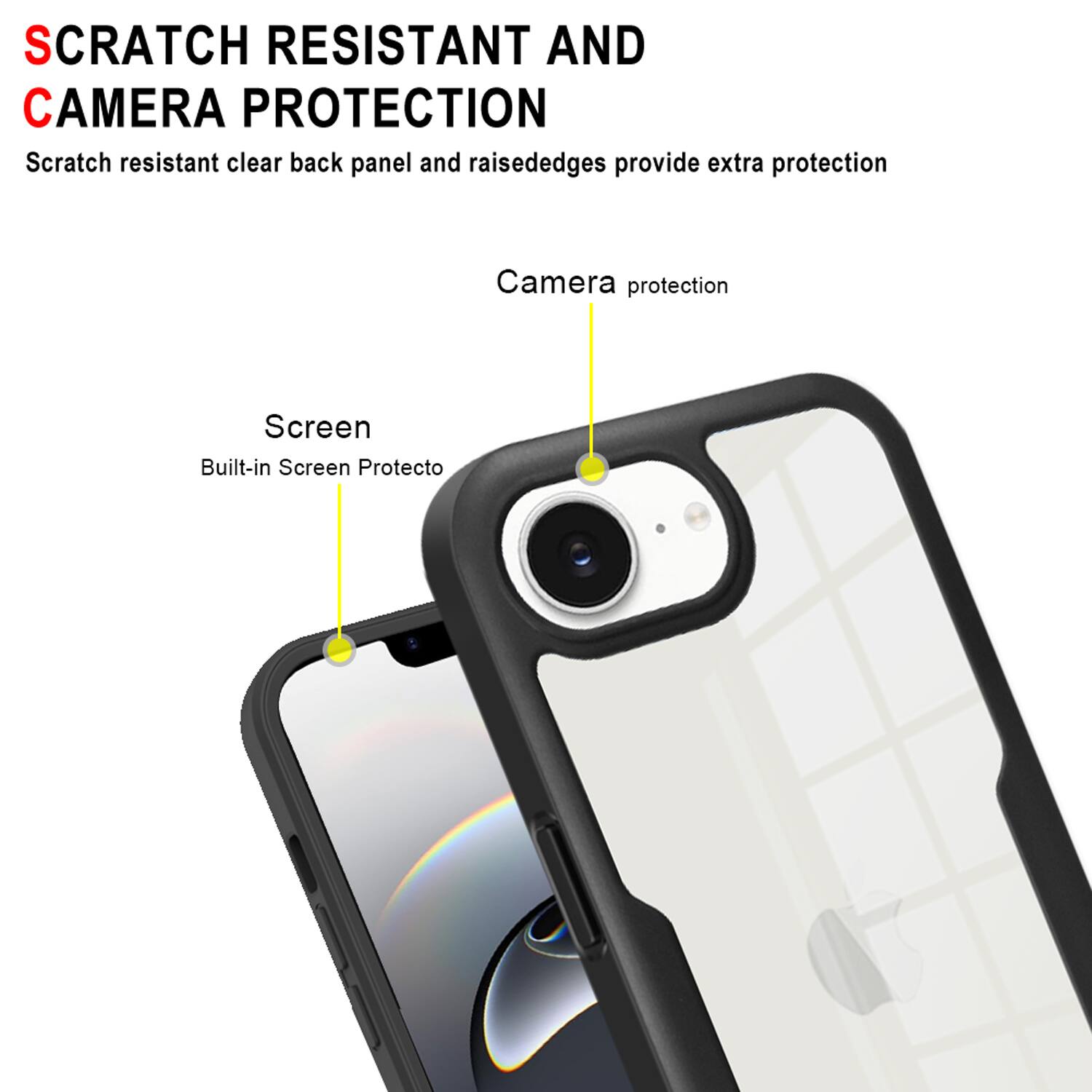 Dteck for Apple iPhone 17e/16e Rugged Case,Slim Full Body Clear Back ...