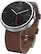 Left. Motorola - Moto 360 Smartwatch 46mm Stainless Steel - Cognac Leather.