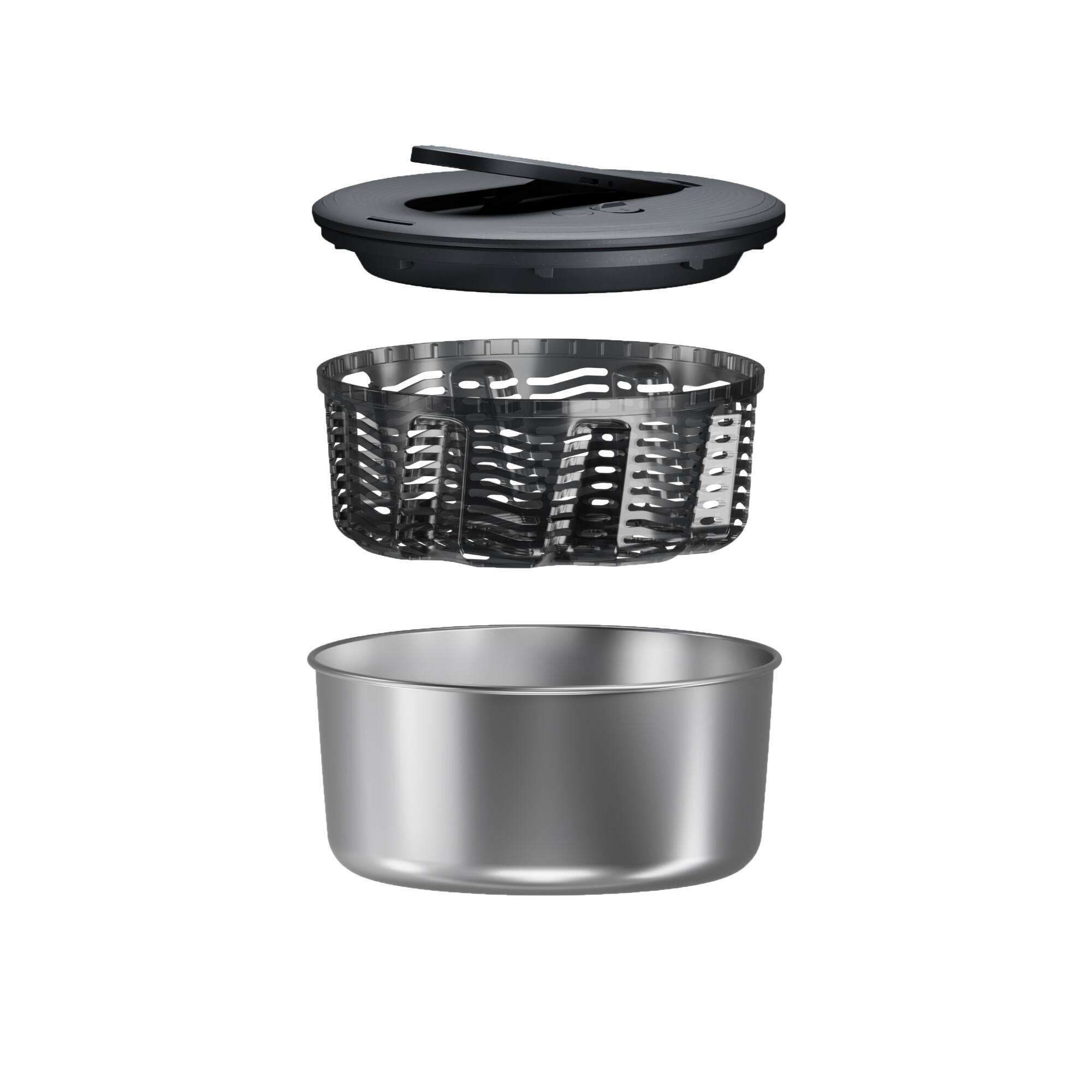 Zyliss Swift Dry Stainless Steel Salad Spinner, Large Gray - Best Buy