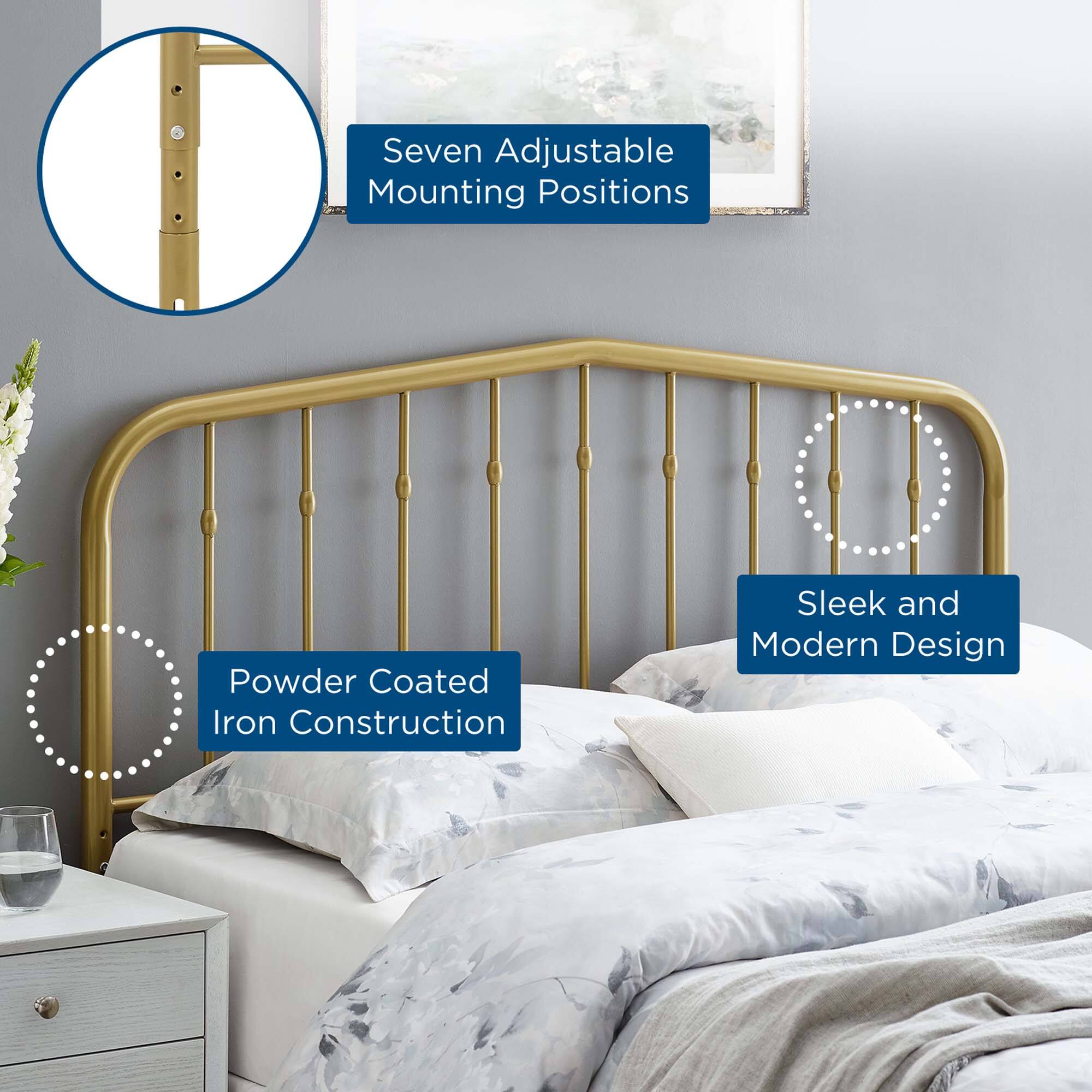 Seven Adjustable Mounting Positions  
Powder Coated Iron Construction  
Sleek and Modern Design