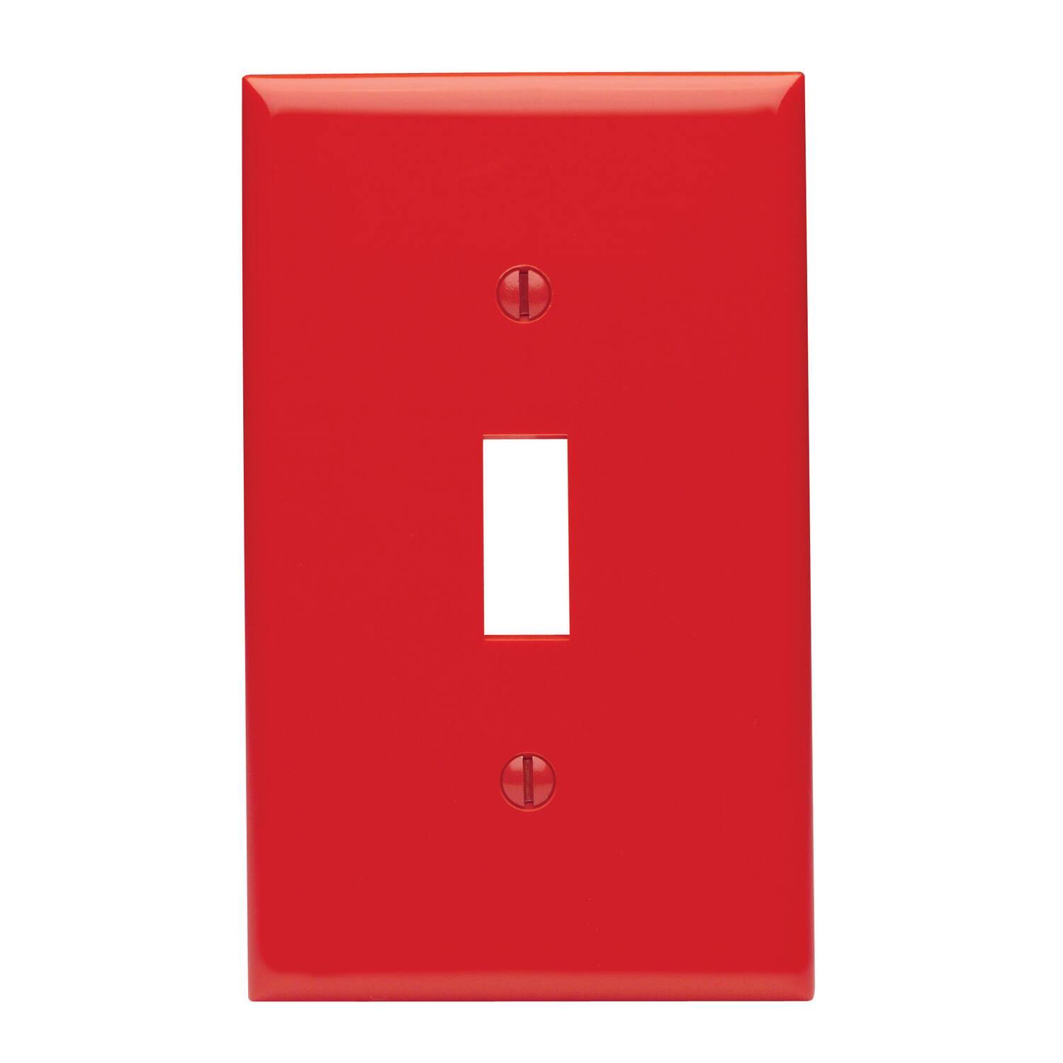 Leviton - 1 gang Thermoplastic Nylon Toggle Wall Plate 1 pk - Red