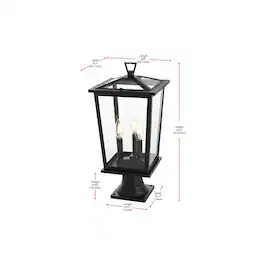 Elegant Lighting - Cayman 7 inch Outdoor Pendant - Black