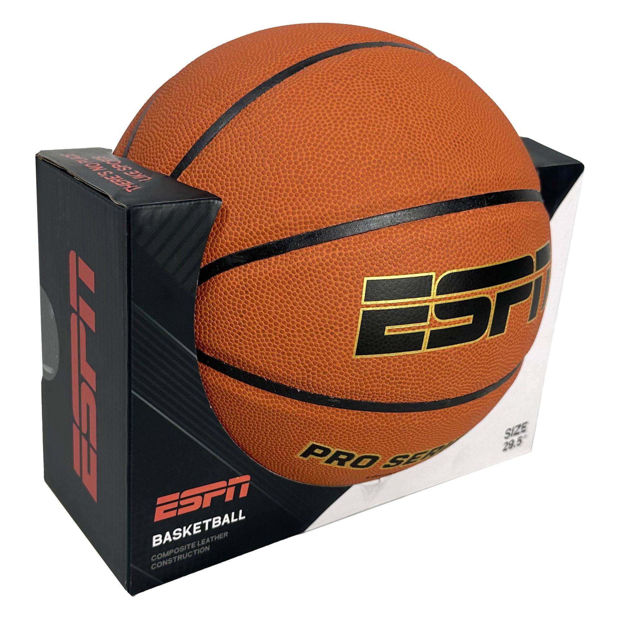 ESPN  
BASKETBALL  
COMPOSITE LEATHER CONSTRUCTION  
PRO SERIES  
SIZE 29.5"
