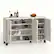 Alt View 1. Costway - 3-Door Buffet Sideboard Storage Credenza Cabinet Console Adjustable Shelf White Wash - White Wash.