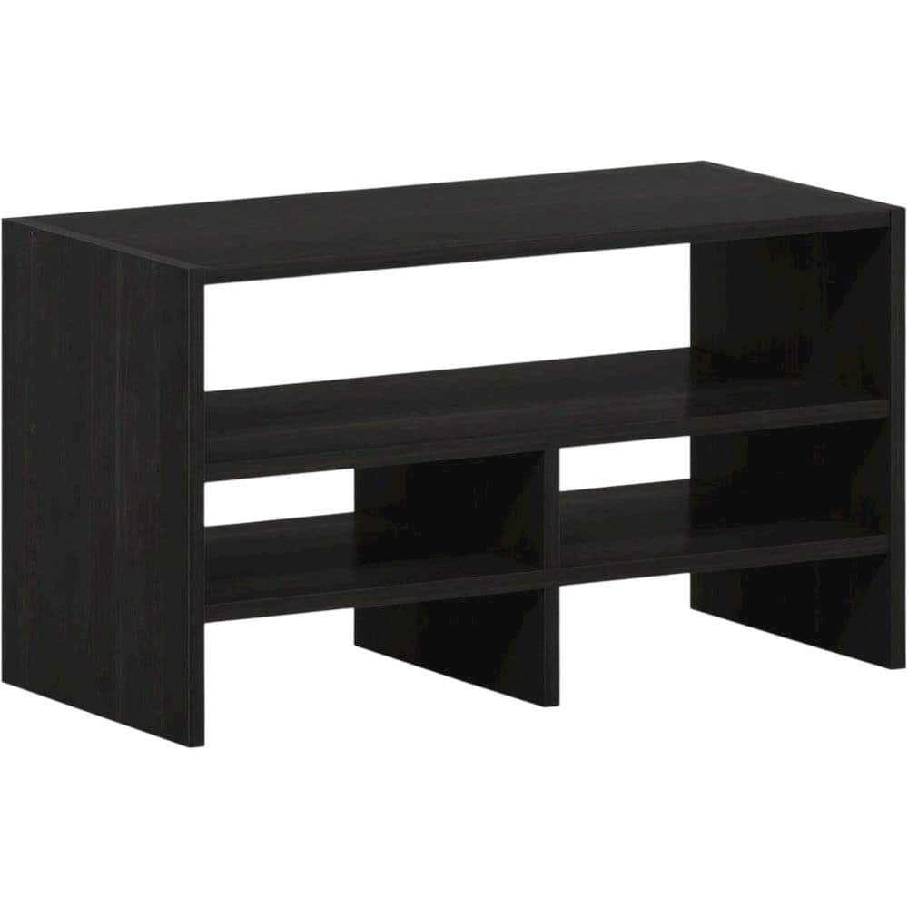 FurniFact - Desk Top Organizing Shelf with Sturdy Wood Construction - Espresso