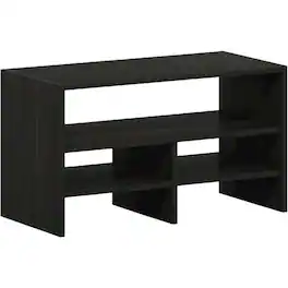 FurniFact - Desk Top Organizing Shelf with Sturdy Wood Construction - Espresso
