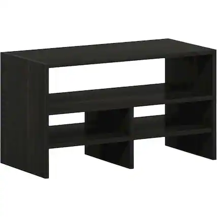 Front. FurniFact - Espresso Desk Top Organizing Shelf with Sturdy Wood Construction - Espresso.