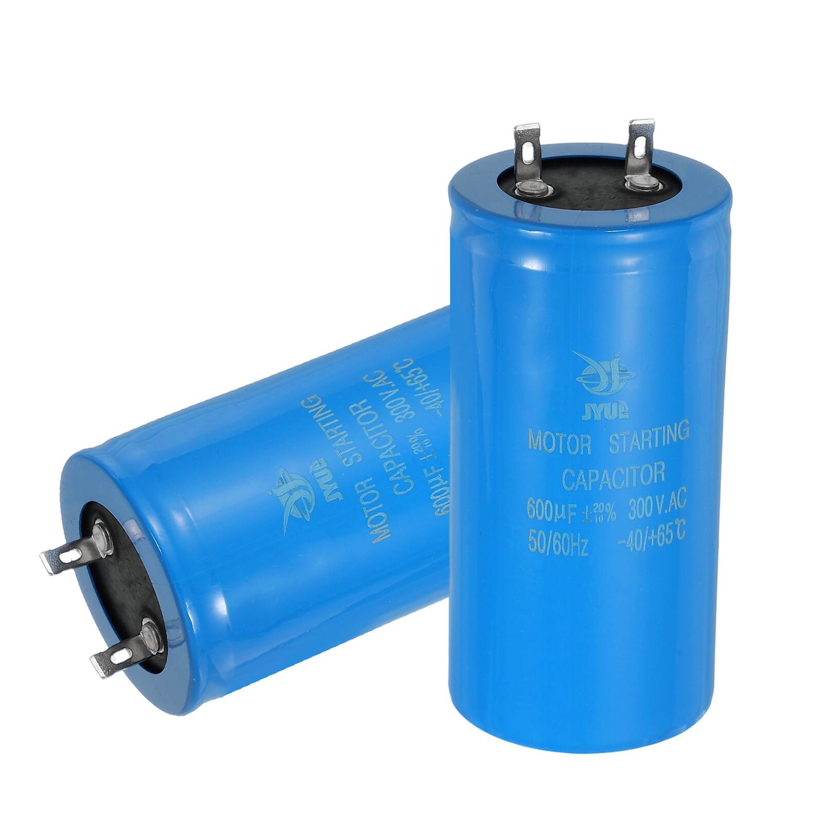 300V.AC 2.99+/0- STARTING CAPACITOR % JYUB 600UF MOTOR JYUB MOTOR STARTING CAPACITOR 600UF 20% 300V.AC 50/60Hz -40/+65C