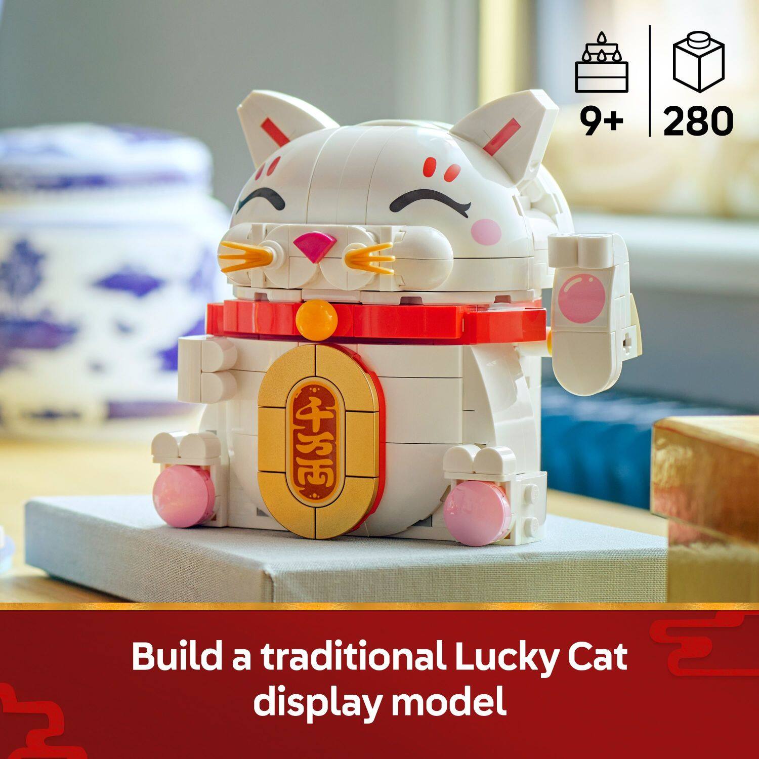 9+ 280  
Build a traditional Lucky Cat display model