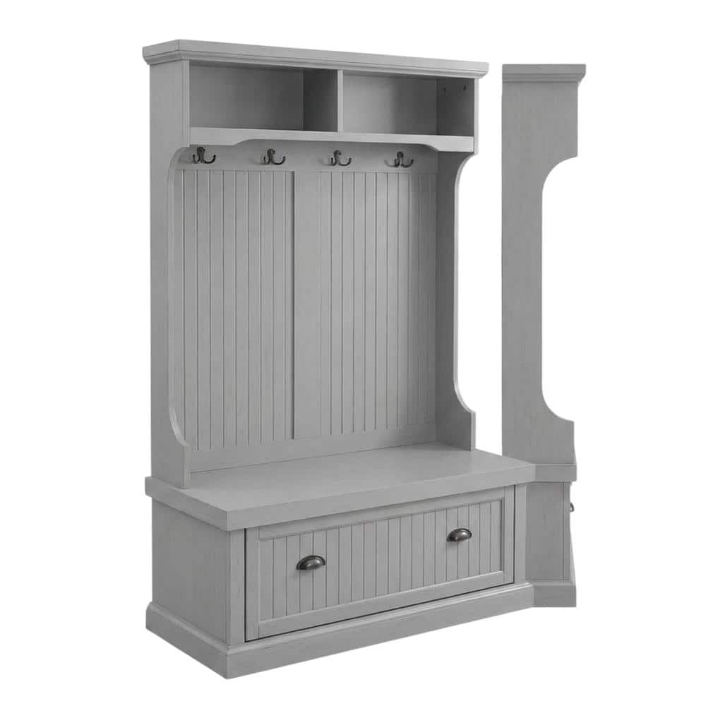 Crosley Furniture - Seaside Hall Tree - Distressed Gray