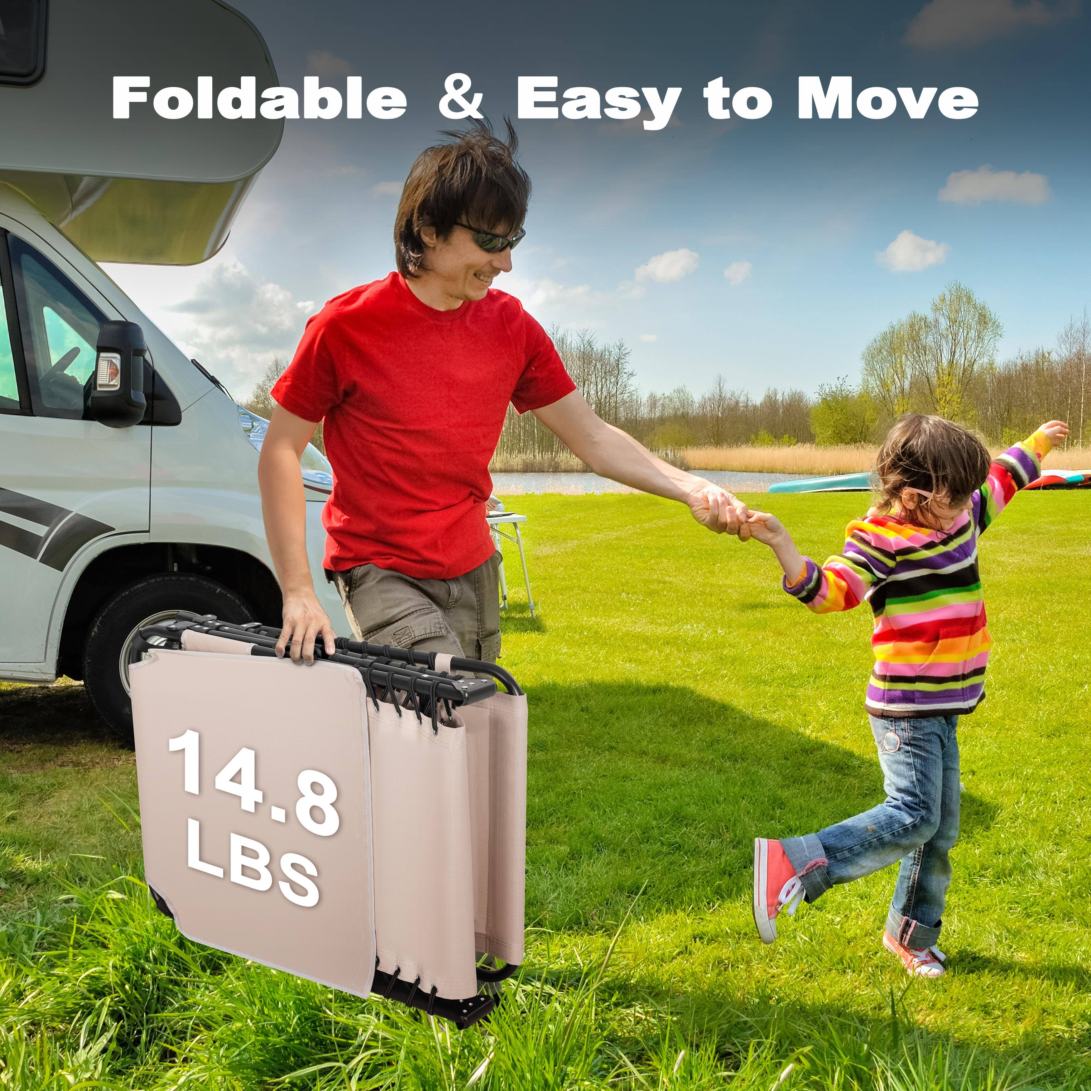 Foldable & Easy to Move  
14.8 LBS