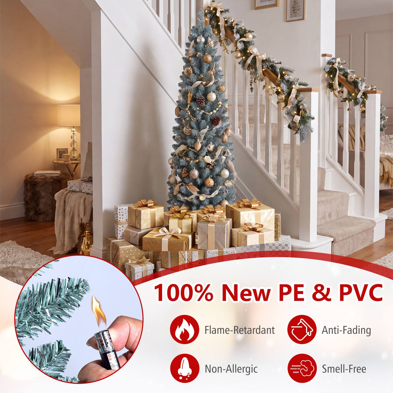 100% New PE & PVC  
Flame-Retardant  
Anti-Fading  
Non-Allergic  
Smell-Free