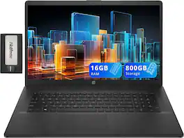 HP - 17.3" HD+ Business Laptop,Intel i5-1334U,16GB RAM,512GB SSD,Intel Iris Xe Graphics,Win 11,288GB Docking Station Set - Black