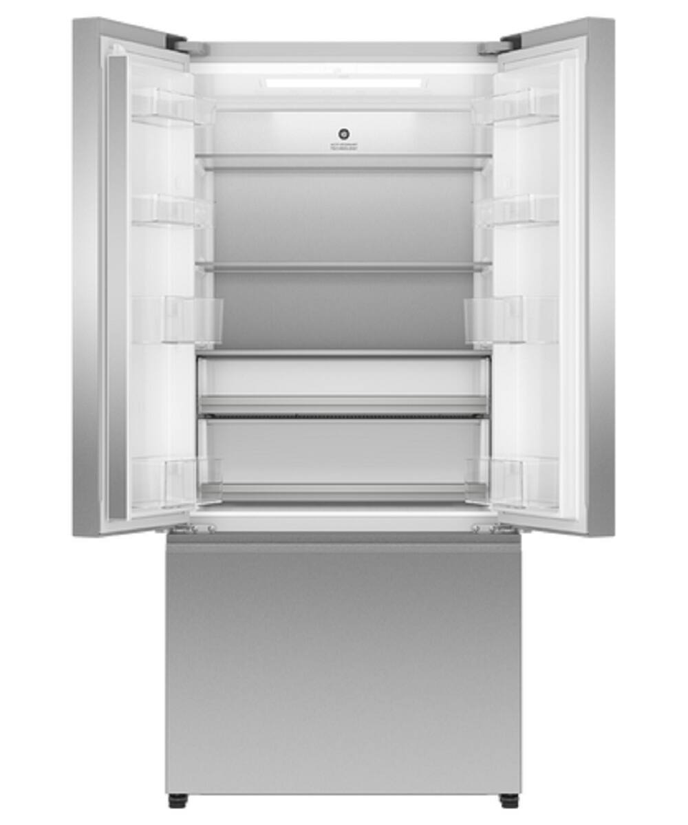 Alt View 13. Fisher & Paykel - 32 in. Wide 18 cu. Ft. French Door Refrigerator - Stainless Steel.