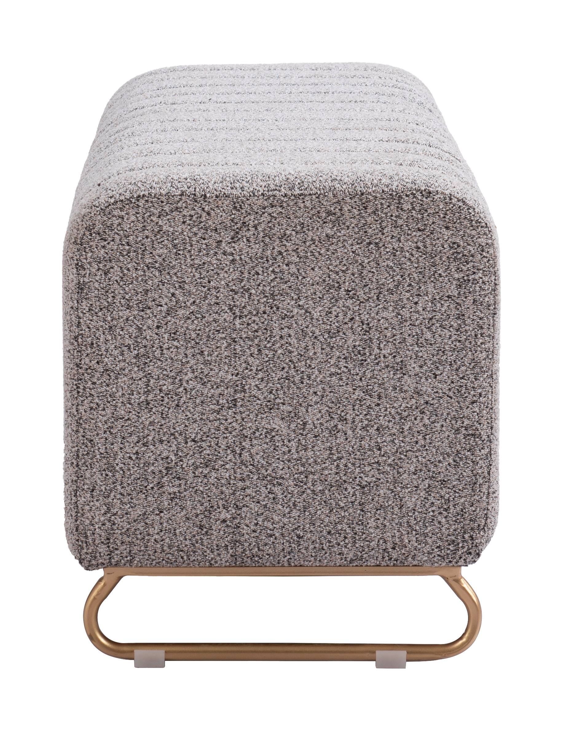 Back. Hivvago - Pender Bench Stone Gray - Stone Gray.