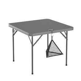 Vecelo - Folding Card Table– Portable HDPE Folding Table with Metal Frame for Indoor & Outdoor Use - Gray