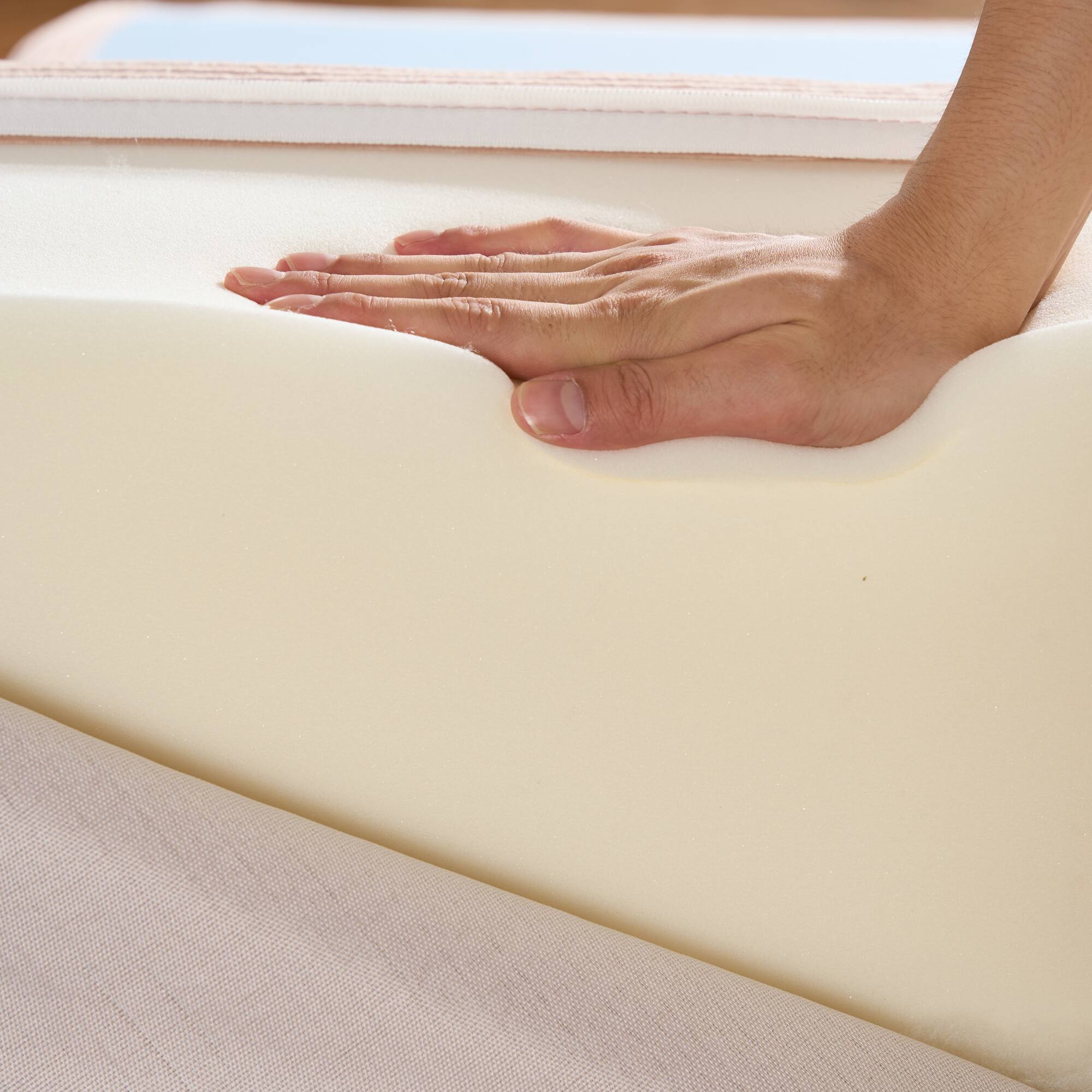 Alt View 9. GOODSILO - Convertible Sleeper Sofa in Cylindroy Fabric | Features a Cylindrical Pillow & Space-Saving Foldable Design - Pink.