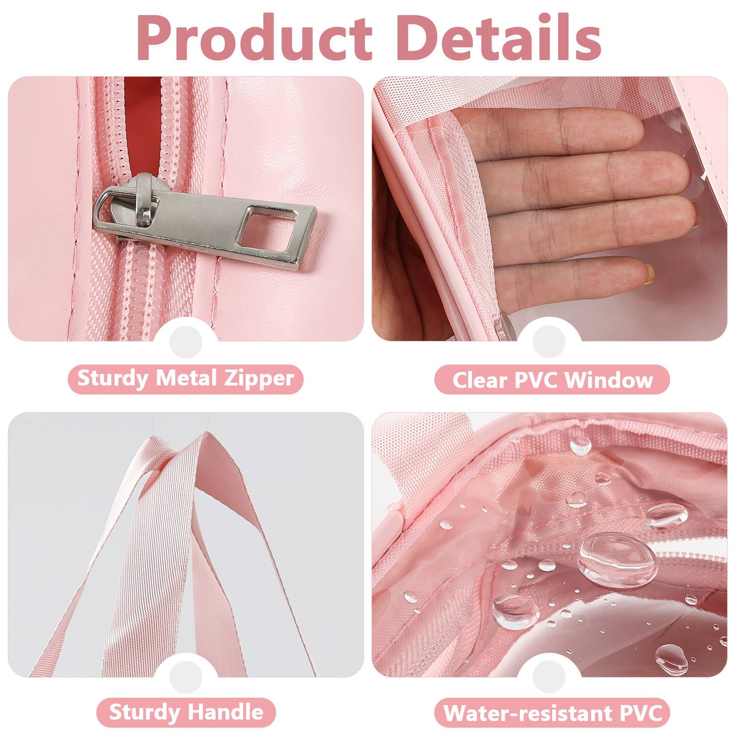 Product Details

- Sturdy Metal Zipper
- Clear PVC Window
- Sturdy Handle
- Water-resistant PVC