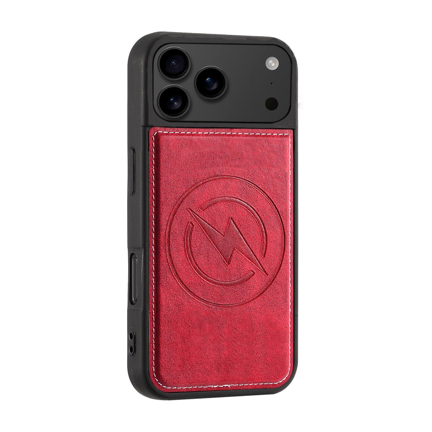 Alt View 3. Dteck - For Apple iPhone 17 Pro Wallet Case,2-in-1 Magnetic Detachable PU Leather Wallet Flip Stand Card Holder TPU Inner Cover - Red.