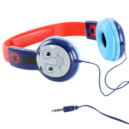 Front. Thomas & Friends - Thomas and Friends Kid-Safe Headphones in Blue and Red - Multi-Color.