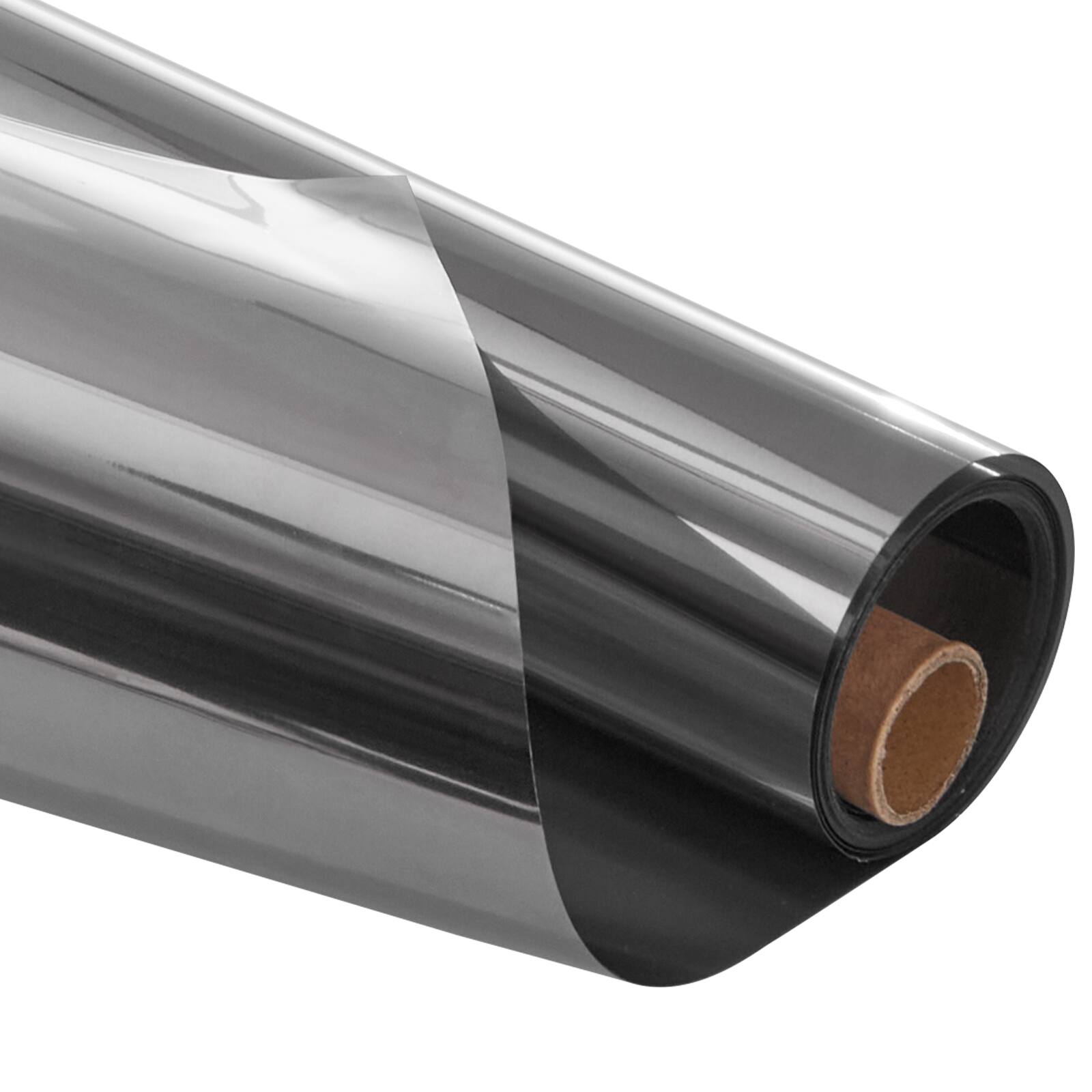 Front. VEVOR - Window Privacy Film, One Way Window Tint, Daytime Mirror Reflective Heat Control Glass, Static Cling Sun Blocking - Black,Silver.