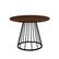 Angle. Walker Edison - Modern Round Cage-Leg Dining Table - Dark Walnut.