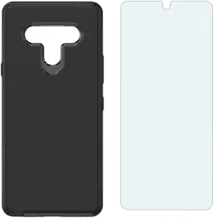 Front. Verizon - Verizon Case and blue light protector LG Stylo 6 | Color: Black - Black.