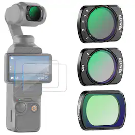 Neewer - Magnetic Filter Kit for DJI Osmo Pocket 3 - Variable ND, CPL, Diffusion & 2 Screen Protectors