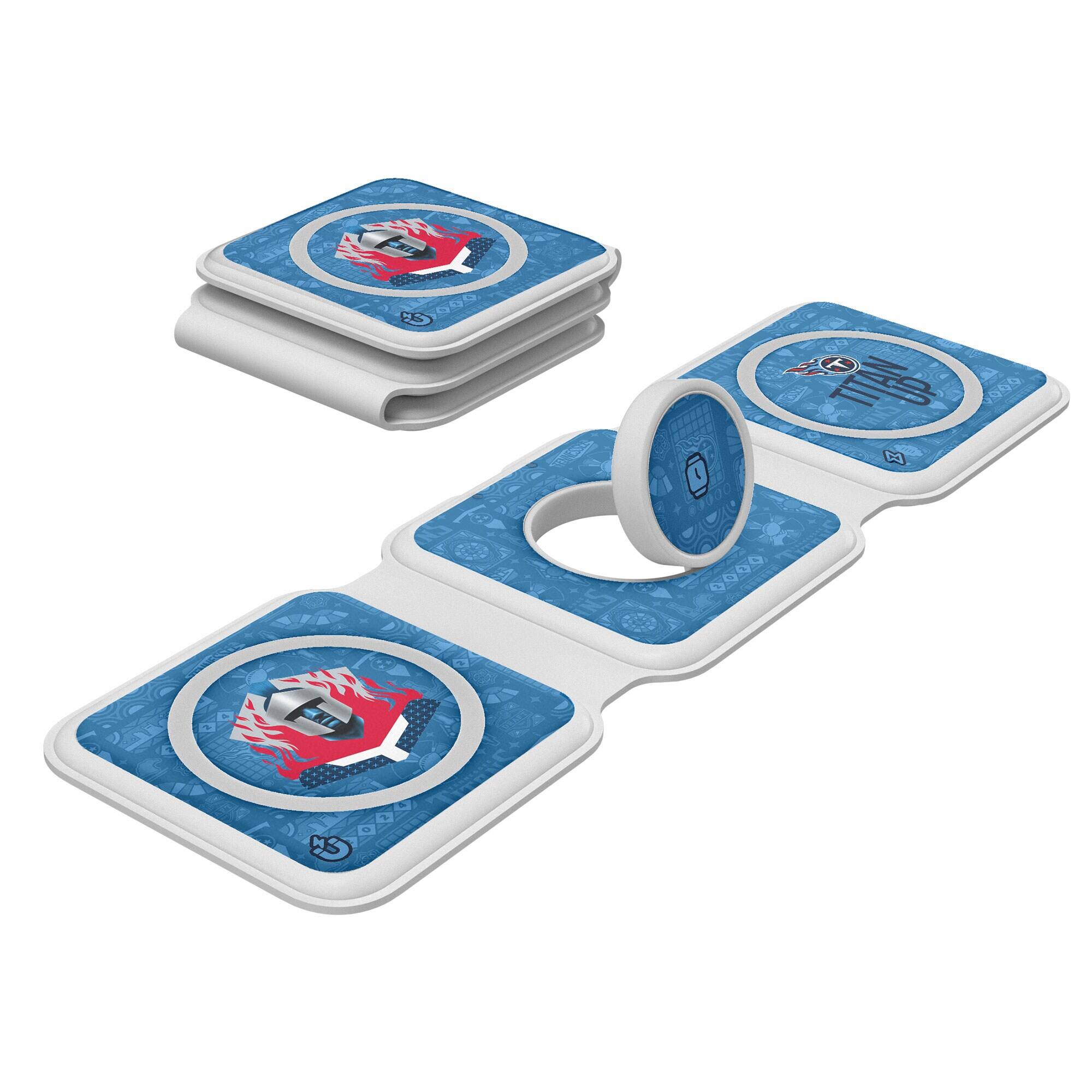 Keyscaper - Tennessee Titans 3-in-1 Foldable Charger - White