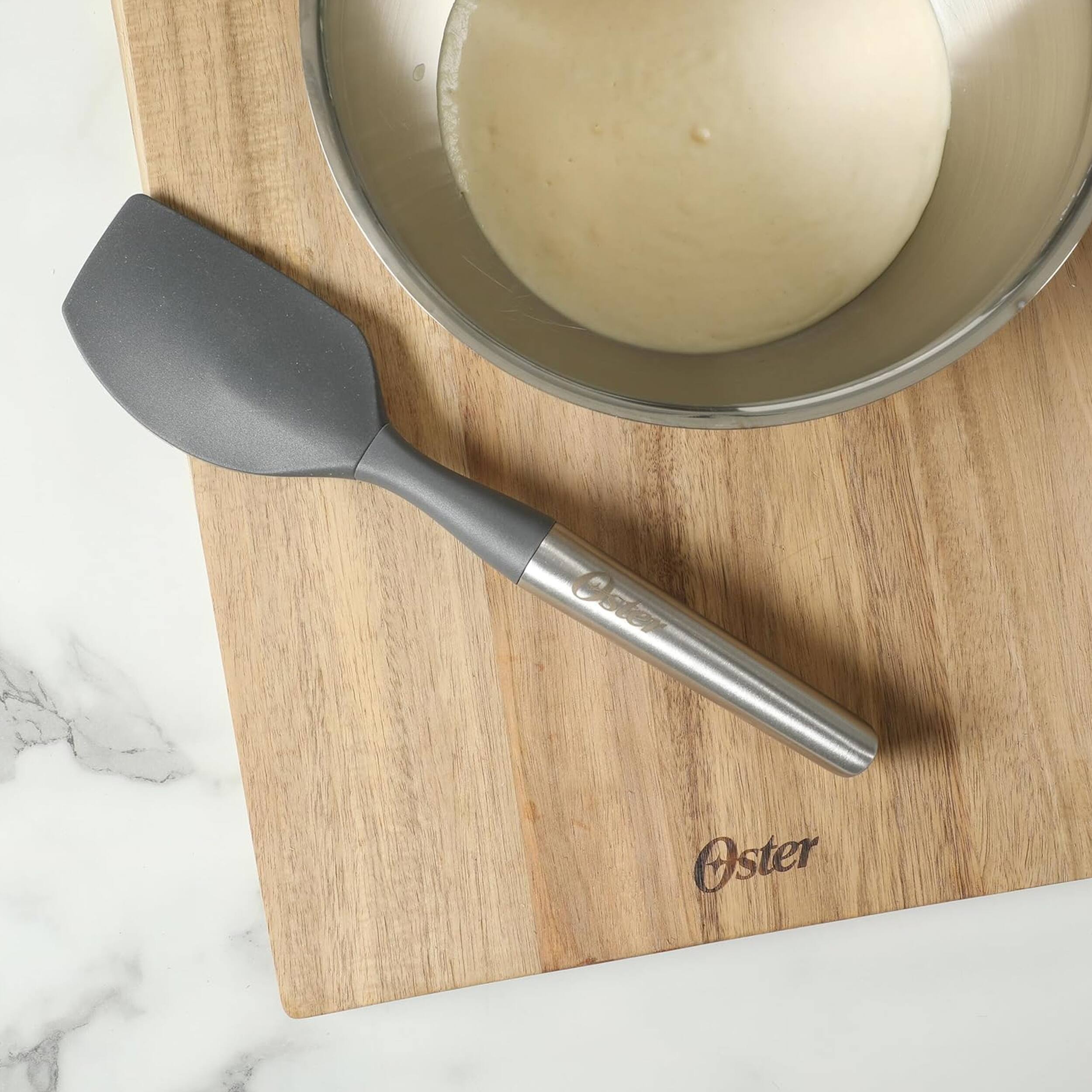Alt View 3. Oster - Oster Chadswyck 11 Inch Silicone Turner Spatula With Stainless Steel Handle in Silver.