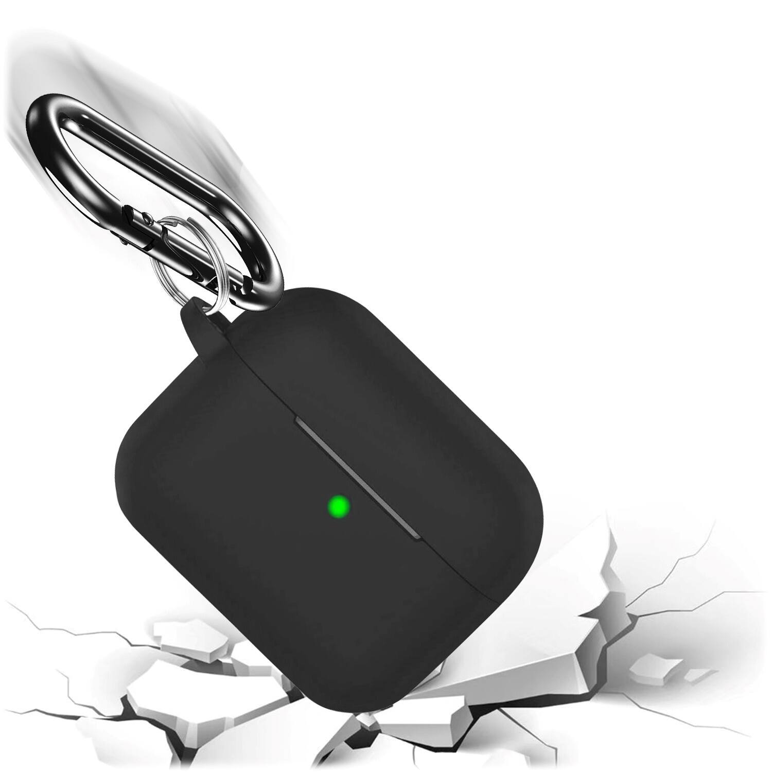 Alt View 14. SaharaCase - Silicone Case for Apple AirPods 3 (3rd Generation 2021) - Black.