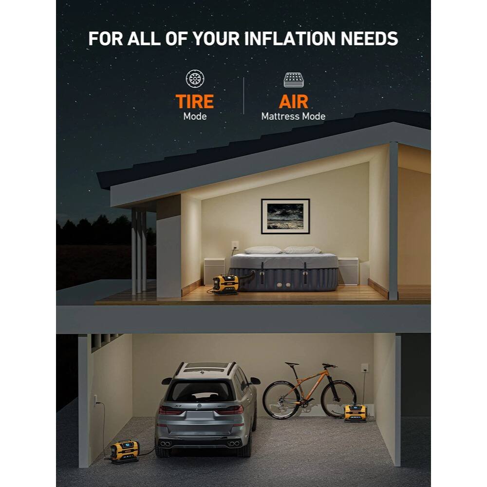 FOR ALL OF YOUR INFLATION NEEDS
TIRE Mode
AIR Mattress Mode