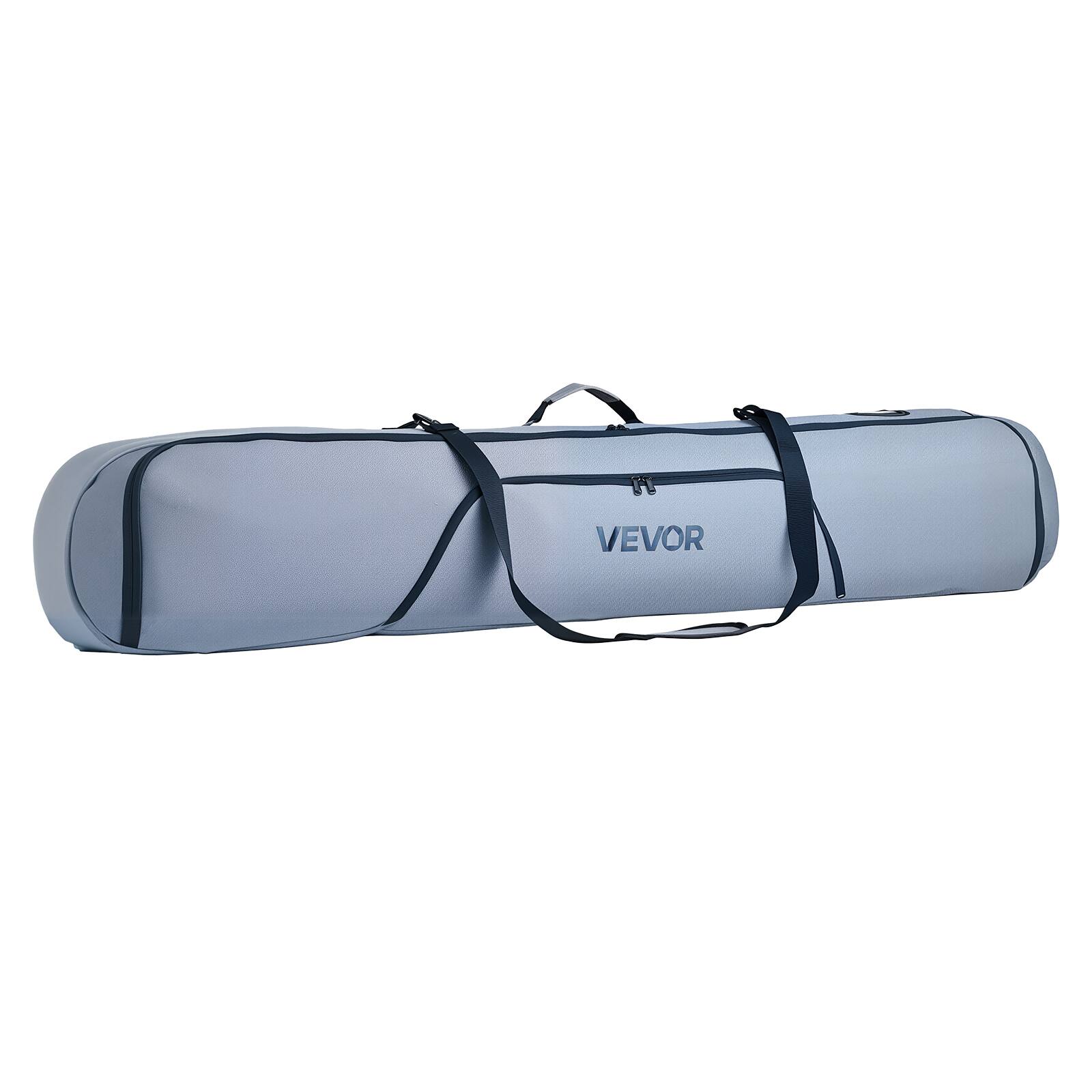 Alt View 5. VEVOR - Padded Snowboard Bag, Fits Up to 65 in/165 cm, Durable 600D Waterproof Oxford Fabric, Adjustable Inner Straps for Skis - Gray.