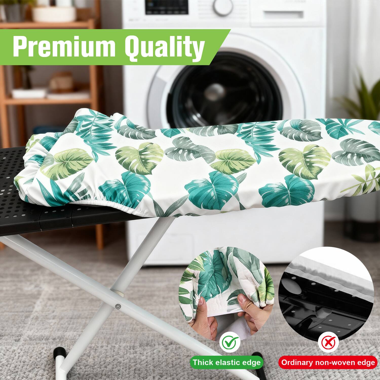 Premium Quality  
Thick elastic edge  
Ordinary non-woven edge