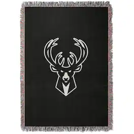 Chad & Jake - Milwaukee Bucks Woven Blanket - Black