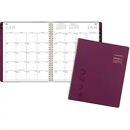 AT-A-GLANCE - 2026 Contemporary 9" x 11" Monthly Planner, Faux Leather Cover - Purple