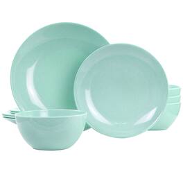 Martha Stewart - 12 Piece Melamine Dinnerware Set - Blue