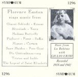 Front Standard. Florence Easton Sings Opera Arias [CD].