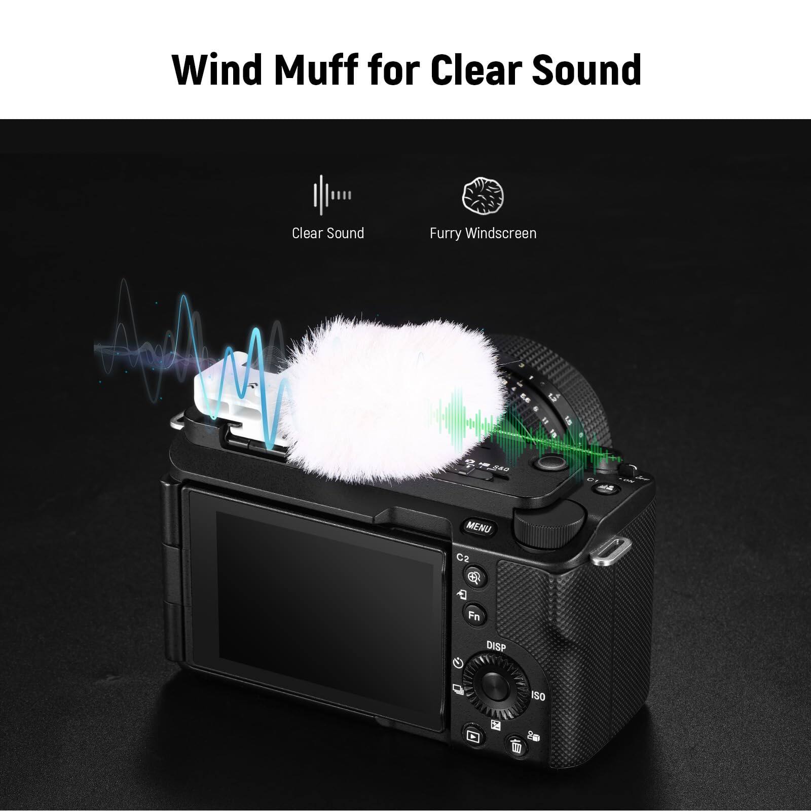 Wind Muff for Clear Sound  
Clear Sound  
Furry Windscreen  

4 MENU C2 e Fn DISP IS