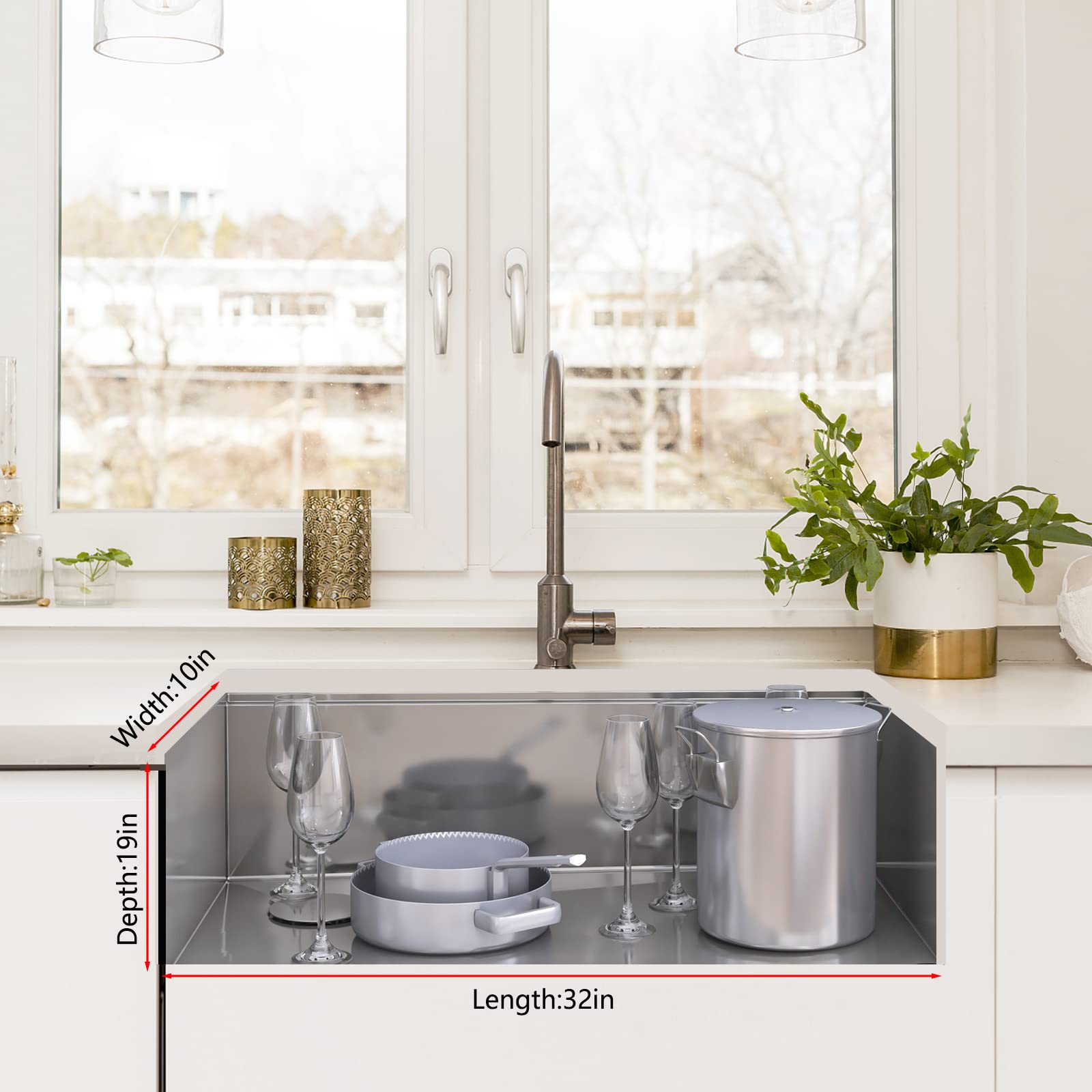 Width: 10in  
Depth: 19in  
Length: 32in