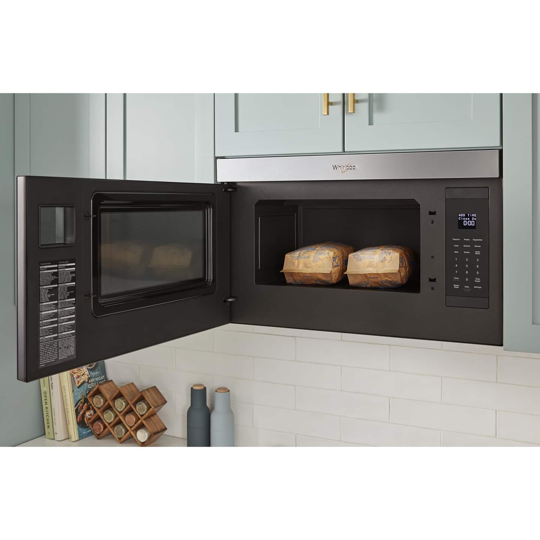 Alt View 25. Whirlpool - 1.1 Cu. Ft. Over-the-Range Microwave with Flush Built-in Design - Stainless Steel.